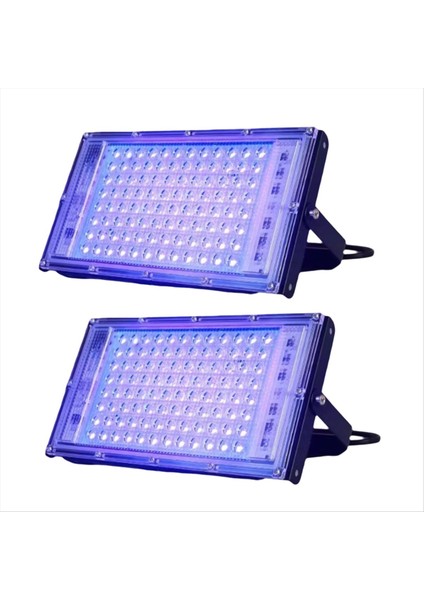 2 Pcs Uva Siyah Işık 220V Siyah Işıklar IP65 Siyah Işık Aşaması Aydınlatma Için Siyah Işık Eu Fiş 100W (Yurt Dışından)