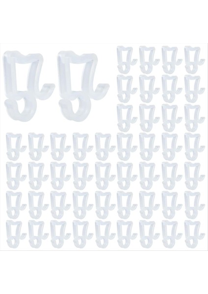 50 Adet Oluk Kancaları Mini Plastik Noel Işık Klipleri Noel Noel Dekorasyonu Için Açık Işık Klipleri (Yurt Dışından)