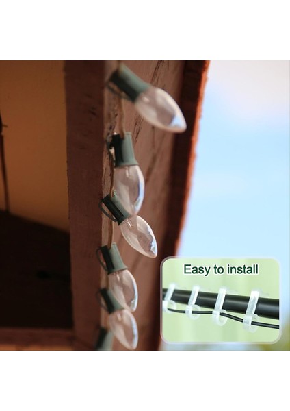 50 Adet Oluk Kancaları Mini Plastik Noel Işık Klipleri Noel Noel Dekorasyonu Için Açık Işık Klipleri (Yurt Dışından) fırsatları