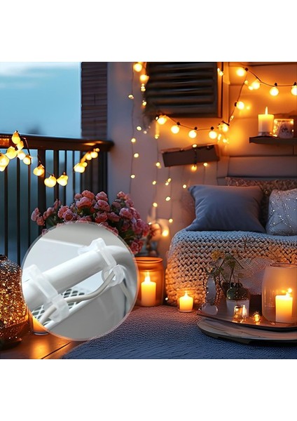 50 Adet Oluk Kancaları Mini Plastik Noel Işık Klipleri Noel Noel Dekorasyonu Için Açık Işık Klipleri (Yurt Dışından) indirimleri