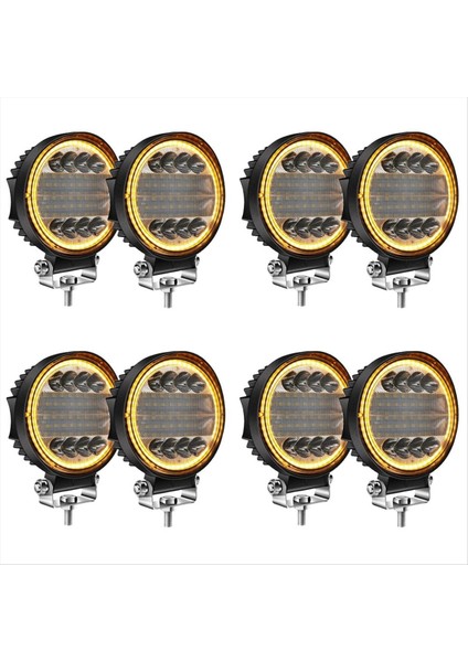 8pcs 4 Inç LED Iş Işık Kombinasyon Spotu Taşkın Yoldan Çıkarken Kehribar Sis Lambası (Yurt Dışından) indirimleri