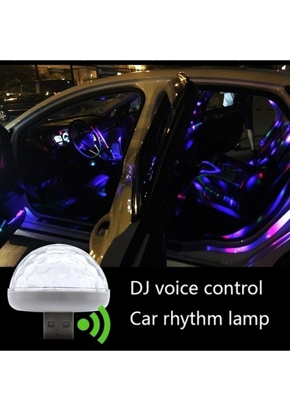 Çok Renkli USB LED Araba Iç Aydınlatma Lambası Atmosfer Işık Neon Lambalar Ses Sensörü Dj Işığı (Yurt Dışından) fiyatları