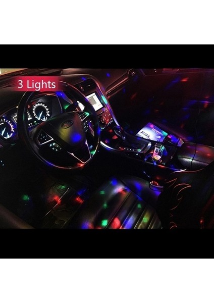 Çok Renkli USB LED Araba Iç Aydınlatma Lambası Atmosfer Işık Neon Lambalar Ses Sensörü Dj Işığı (Yurt Dışından) fırsatları