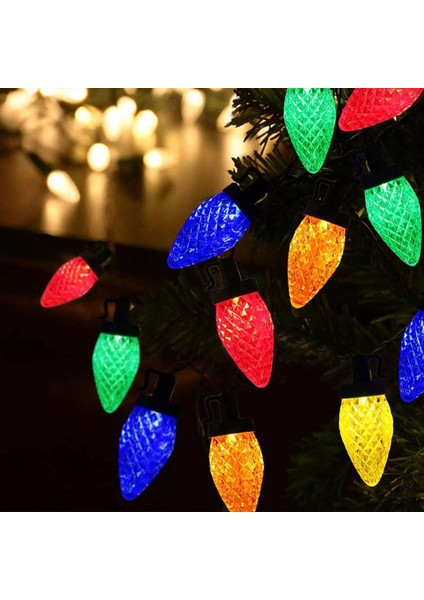 Noel Işıkları 30 LED Noel Dizesi Işıkları Kapalı Açık Ağaçlar Için Güneş Enerjisi Saçaklar Ev Noel Dekoru Renkli (Yurt Dışından)