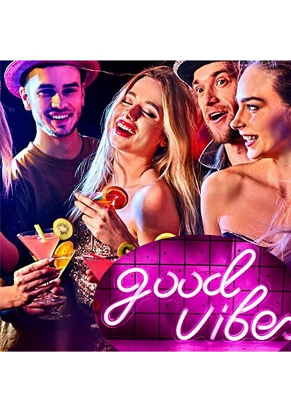Iyi Vibes Neon Sign Düğün Duvarı Asma USB LED Neon Işık Işaretleri Yatak Odası Dekorasyon Odaları Için Gece Işıkları Dekor (Yurt Dışından) fırsatları