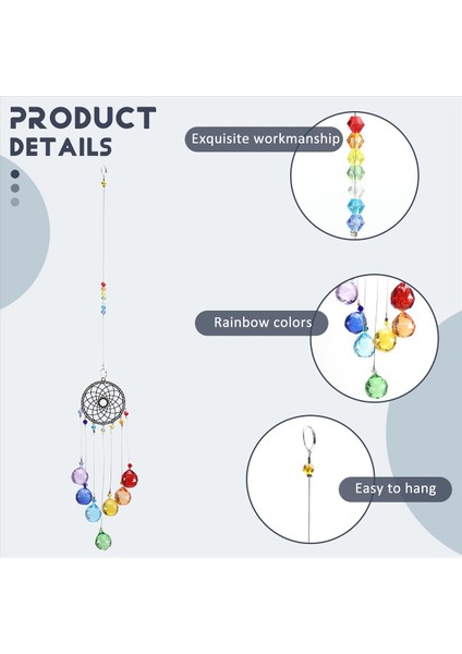Kristaller Gökkuşağı Üreticisi Suncatcher Pencere Asılı Süs Bahçe Dekorasyon Güneş Yakalayıcı Kolye Çakra Boncuk (Yurt Dışından) indirimleri