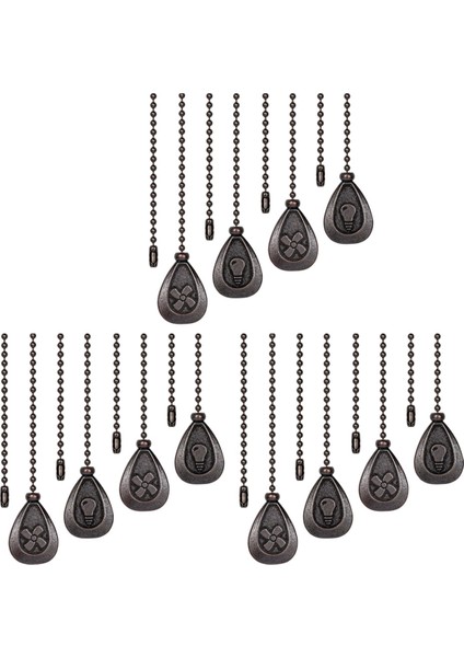 Tavan Fanı Çekme Zincirleri 12PCS Bronz Uzantı Fanı Lamba Çekme Zinciri Dekoratif Genişletici Süsleme Fan Zinciri Konnektörü (Yurt Dışından)