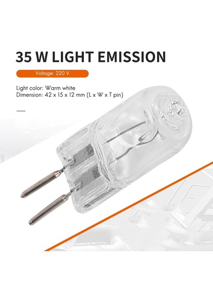 4 220V 35W G5 3 Pin Güç Kaynağı Çift Halojen Ampul Sıcak Beyaz (Yurt Dışından) modelleri