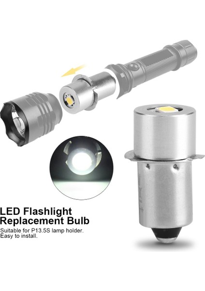 2 Pcs 1W P13 5s LED El Feneri Ampul 100-110LM 2700-7000K Yedek Ampul Lambası Acil Durum Işığı (6V ve 3V) (Yurt Dışından) fırsatları