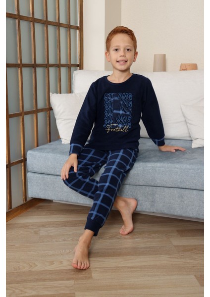 Strong Desenli Welsoft Erkek Çocuk Pijama Takımı - Lacivert fiyatları