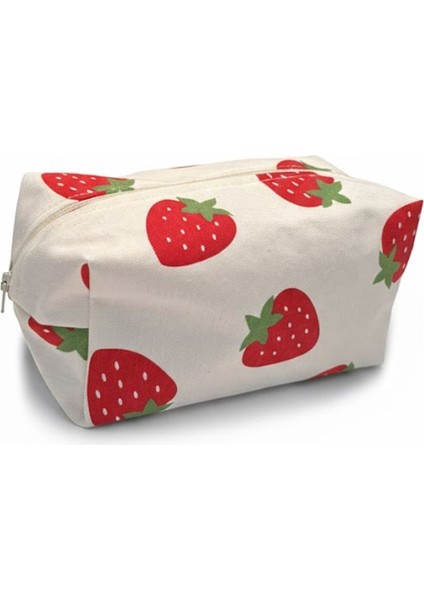 Çilek Baskılı Makyaj Çantası modelleri