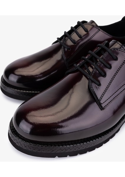 Kadın Hakiki Deri Bordo Klasik Ayakkabı 987 Z115 Bn Ayk SK25-26 Bordo Acma modelleri