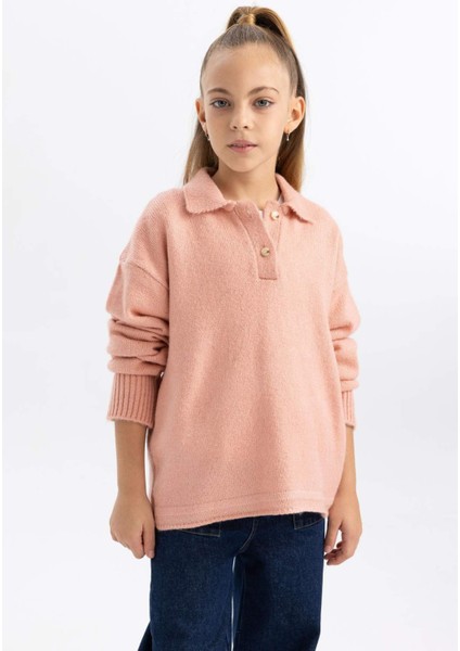 Kız Çocuk Polo Yaka Kazak A2883A823AU