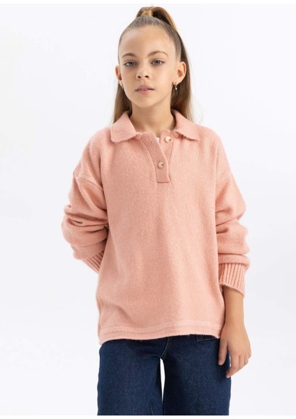 Kız Çocuk Polo Yaka Kazak A2883A823AU