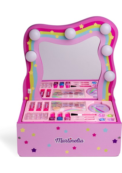 Kız Çocuk Işıklı Aynalı Makyaj Seti