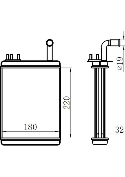 Mtxdpn Kalorifer Radyatörü Brazing Palio 233X195X32
