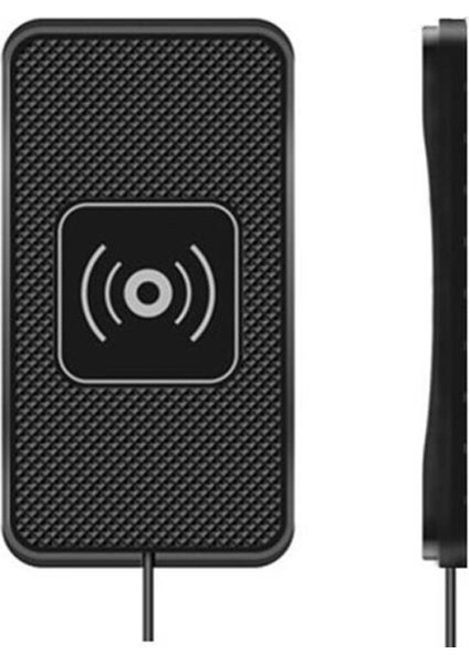 Kablosuz Araç Şarj Cihazı Qi Için 10W Slip Slip Şok Geçirmez Silikon Pad Mat Telefon Tutucu Montaj Iphone 12/12 Pro (Yurt Dışından)