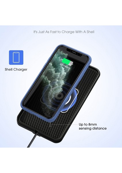 Kablosuz Araç Şarj Cihazı Qi Için 10W Slip Slip Şok Geçirmez Silikon Pad Mat Telefon Tutucu Montaj Iphone 12/12 Pro (Yurt Dışından) indirimleri