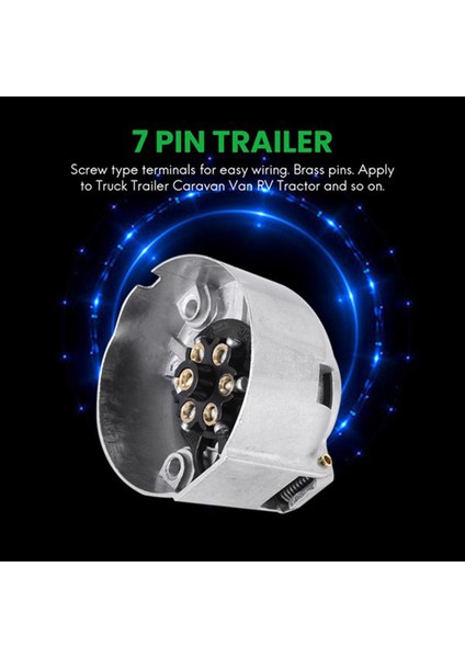 4 Pc Römork Aksesuarları- 7 Pin Römork Fişi 12V Rv Soketleri Towbar Çekme 7pin Metal Römork Konektörleri (Yurt Dışından) fiyatları