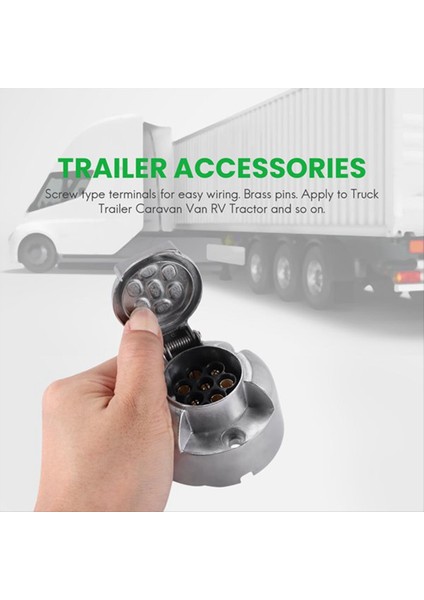 4 Pc Römork Aksesuarları- 7 Pin Römork Fişi 12V Rv Soketleri Towbar Çekme 7pin Metal Römork Konektörleri (Yurt Dışından) indirimleri