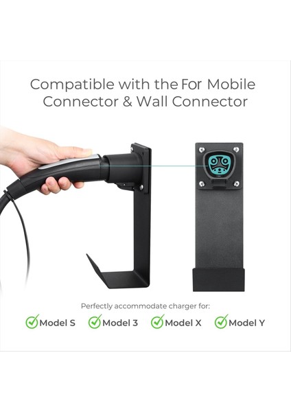 Tesla Nacs Için Elektrikli Araç Şarj Cihazı Nozul Kılıf Dock &amp J -Hook - Ev Şarj Cord&#39 Lu Organizatör (Yurt Dışından) indirimleri