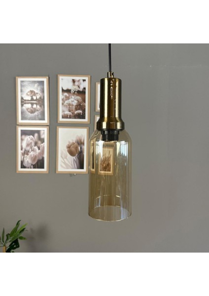 Windy Cam Bal Rengi Tekli Avize Eskitme Fener Başlık Retro Sarkıt Lamba Salon Aydınlatma modelleri