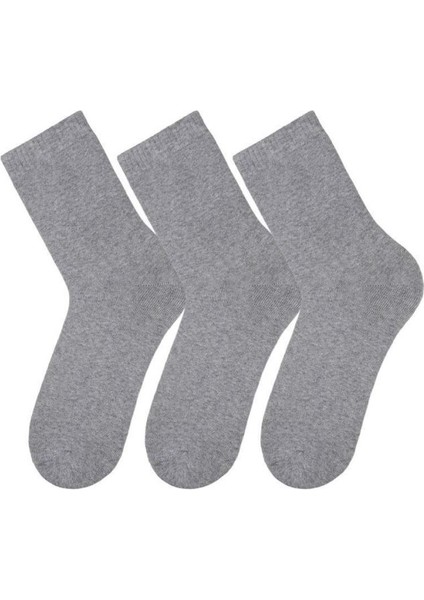 Havlu Düz Kadın 3lü Soket Gri ONL-02705