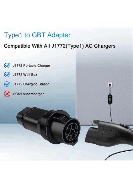 Ev Şarj Cihazı Adaptörü Type1 - Gbt Adaptör 32A Sae J1772 - Gbt Ev Şarj Cihazı Adaptörü Gbt Evs Fıt J1772 Şarj Cihazı (Yurt Dışından) indirimleri