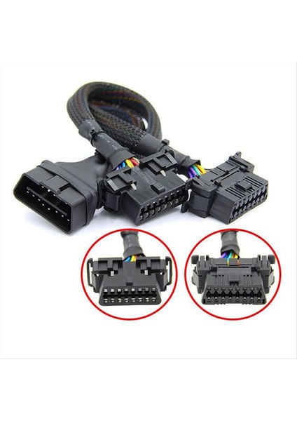 2pcs 2 Arada 1 Obd2 Uzatma Kablosu Obdıı Male To 2 Dişi Splitter Araç Bilgisayar Bağlantısı Dönüşüm Fişi Soketi 30CM (Yurt Dışından) indirimleri