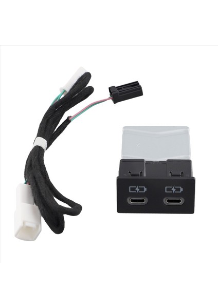 Araba Şarj Cihazı Çift USB Pd Tip C Şarj Outlet Sigorta Kutusu Toyota Için Güç Adaptörü Camry Highlander Corolla Rav4 (Yurt Dışından)