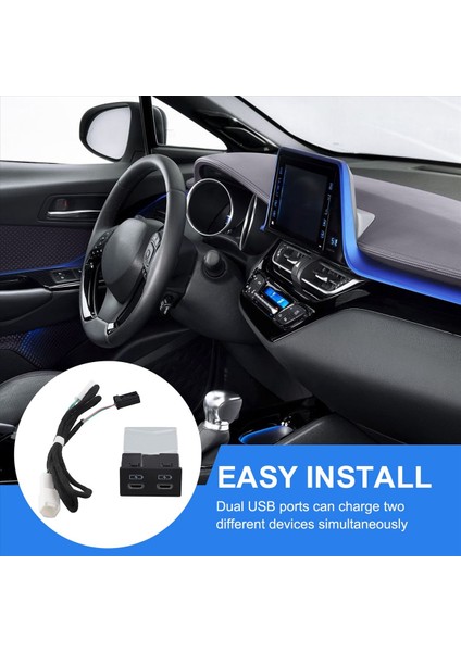 Araba Şarj Cihazı Çift USB Pd Tip C Şarj Outlet Sigorta Kutusu Toyota Için Güç Adaptörü Camry Highlander Corolla Rav4 (Yurt Dışından) fırsatları