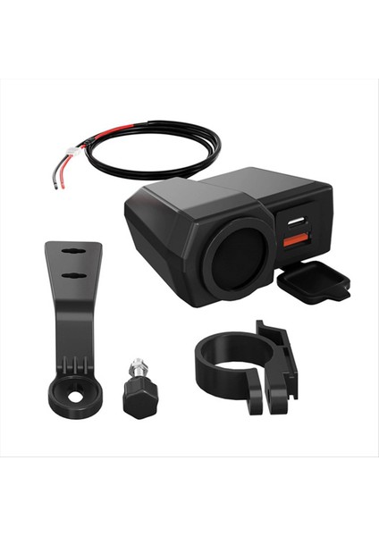 USB Socket Motosiklet Gideri ve Arka Ayna Su Geçirmez Hızlı Şarj Cihazı Telefon Güç Adaptörü Dijital Voltmetre Termometresi (Yurt Dışından) modelleri