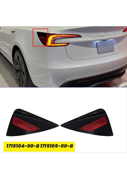 Tesla Model 3 Highland 2024 Çeyrek Panel Reflektör Işık Trim 1715105-00-B Için Araba Arka Şarj Portu Kapağı (Yurt Dışından) fırsatları