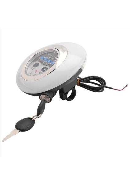 3 In1 LED Far Elektrikli Bisiklet Scooter Frontlight Işık Korsolu Kilit Gösterimi Panel Korna Enstrüman Far (Yurt Dışından)