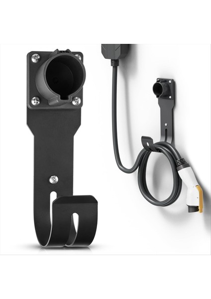 Ev Şarj Cihazı Tutucu J1772 Nozul Dock ve J-Hook Kombinasyon Duvar Montajı Ev Şarj Corbor Duvar Kanca Kablo Tutucu (Yurt Dışından) fiyatları