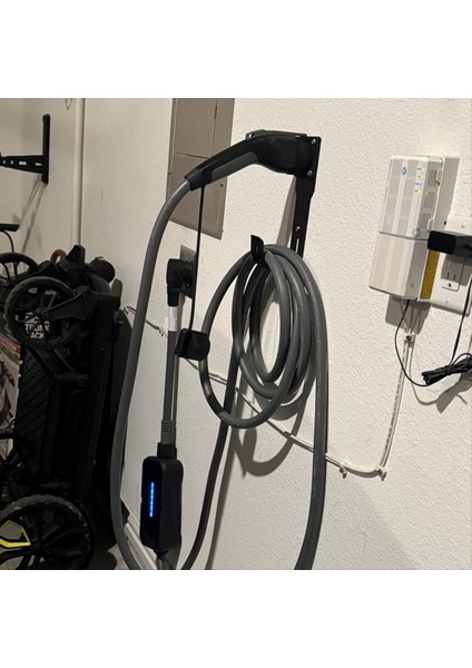 Ev Şarj Cihazı Tutucu J1772 Nozul Dock ve J-Hook Kombinasyon Duvar Montajı Ev Şarj Corbor Duvar Kanca Kablo Tutucu (Yurt Dışından) modelleri