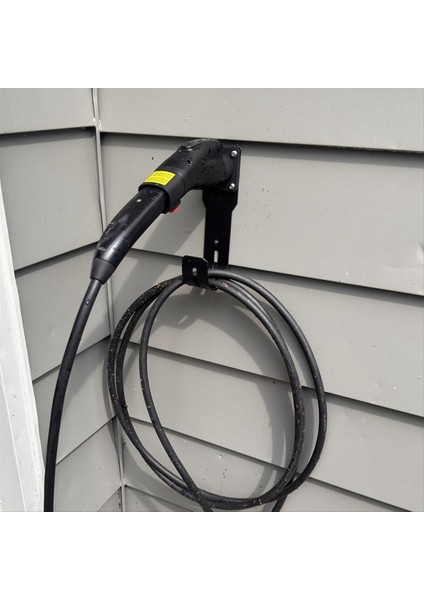 Ev Şarj Cihazı Tutucu J1772 Nozul Dock ve J-Hook Kombinasyon Duvar Montajı Ev Şarj Corbor Duvar Kanca Kablo Tutucu (Yurt Dışından) fırsatları