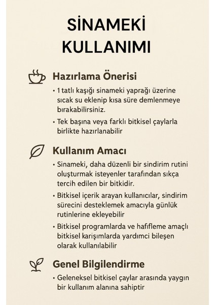 Sinameki 100 gr | Sinameki Çayı | Doğal Sinameki Bitki Çayı fırsatları