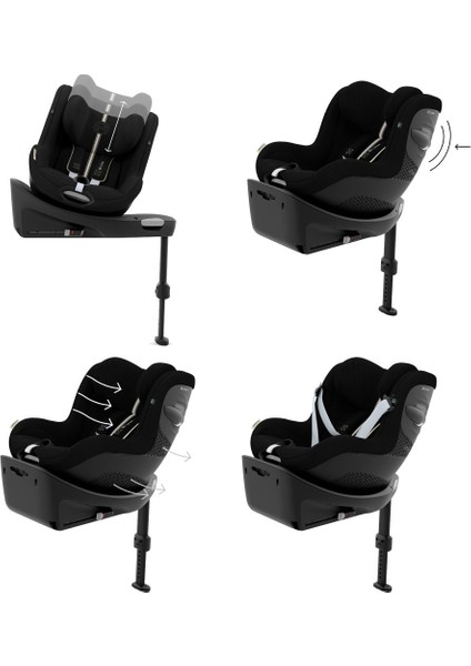 4 Lü Travel Sistem Indirimi Cybex Balios S Lux Moon Black + Cybex Aton B2 Isize + Cybex Sirona 360 Isize + Cybex Balios Adaptör