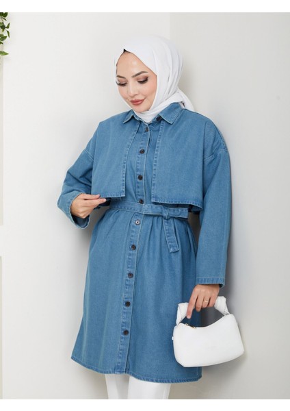 Tesettür Kot Kap- Mavi indirimleri