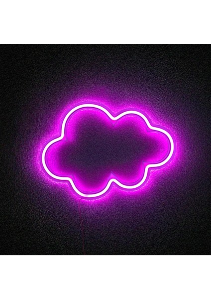 Bulut 3D Baskı Neon LED Pembe