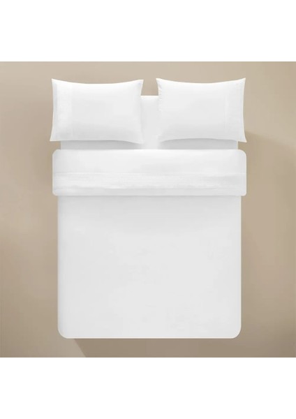 %100 Pamuk Percale Nevresim Seti 200X220 cm Beyaz - Juana Serisi fiyatları