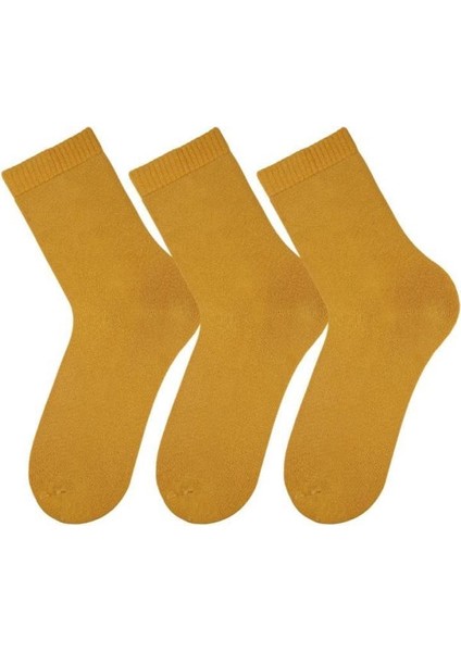Havlu Düz Kadın 3lü Soket Hardal ONL-02705