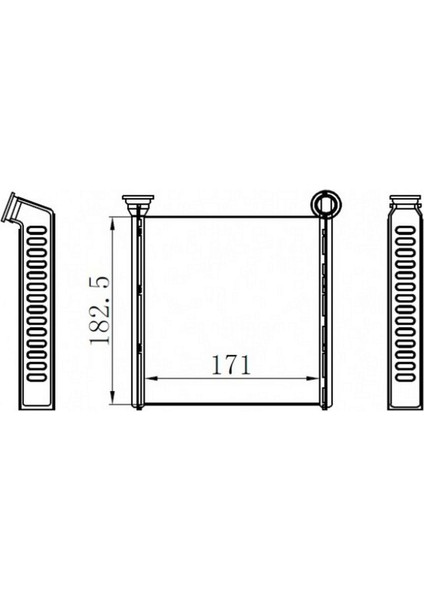 Mtxdpn Kalorifer Radyatörü Brazing Golf 7-Passat-Tiguan-Arteon-Superb-Octavia-A3-Leon-12 170X185X26