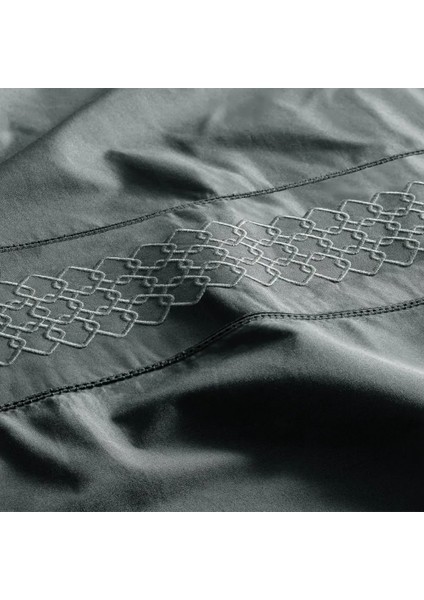 %100 Pamuk Percale Nevresim Seti 240X220 cm Antrasit - Juana Serisi indirimleri