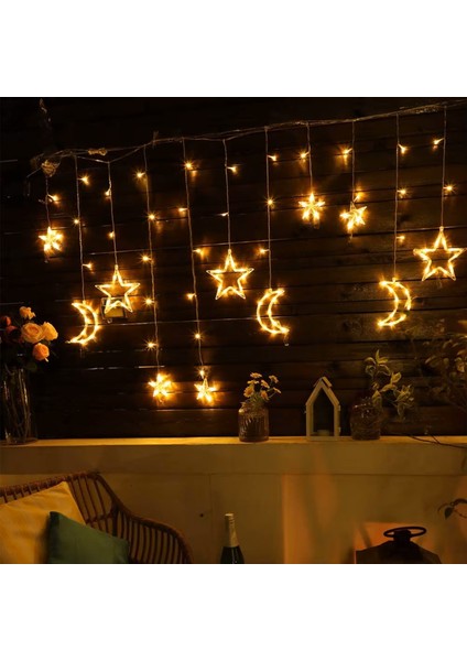 Hilal Yıldız 120 LED Iç ve Dış Mekan 3X1M Dekoratif Aydınlatma