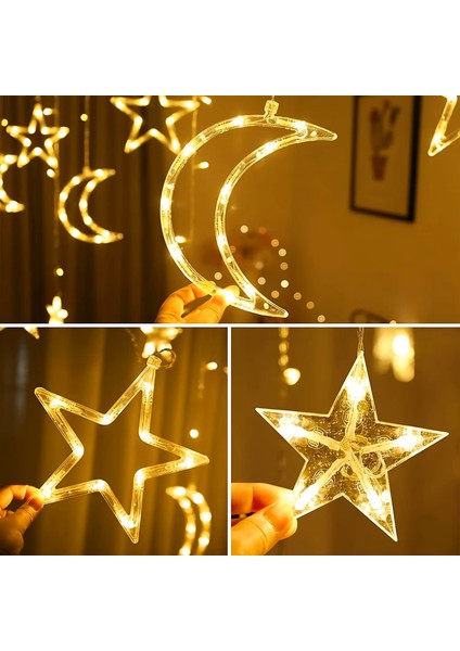 Hilal Yıldız 120 LED Iç ve Dış Mekan 3X1M Dekoratif Aydınlatma modelleri