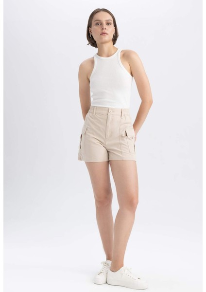 Regular Fit Normal Bel Poplin %100 Pamuk Şort