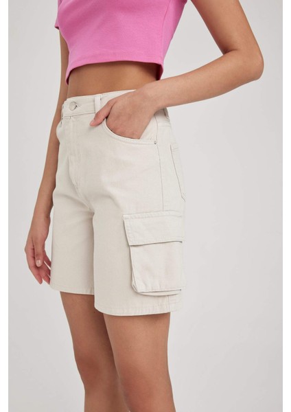 Regular Kargo Gabardin %100 Pamuk Şort