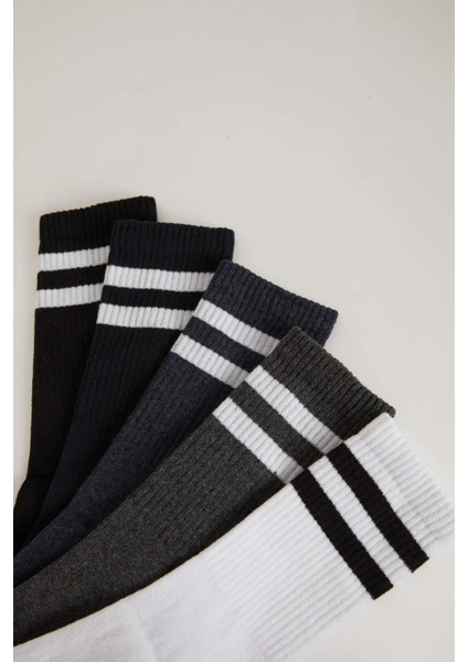 Erkek 5'li Pamuklu Uzun Çorap A6073AXNS